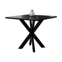 ESSTISCH Paro - Schwarz, Holzwerkstoff/Metall (90/90/74cm) - MIRJAN24