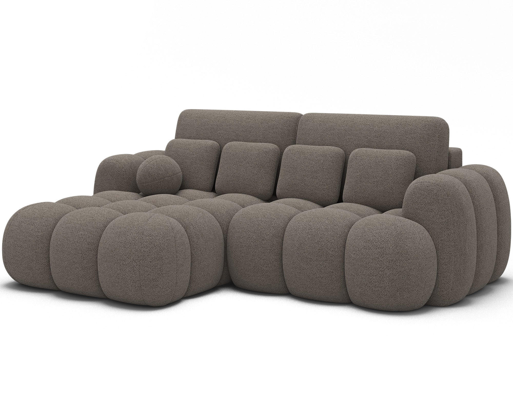 ECKSOFA COVELION L-Form – Schlaffunktion, Bettkasten, Wellenfederung, HR-Kaltschaum, inkl. Kissen, moderner Wohnkomfort - Braun, Kunststoff (260/167cm) - Wohnideebilder