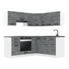 KÜCHE L-Form Sarah, mit Arbeitsplatten, Glamour Wood - Grau, Holz (320/204/60cm) - B BELINI GROUP