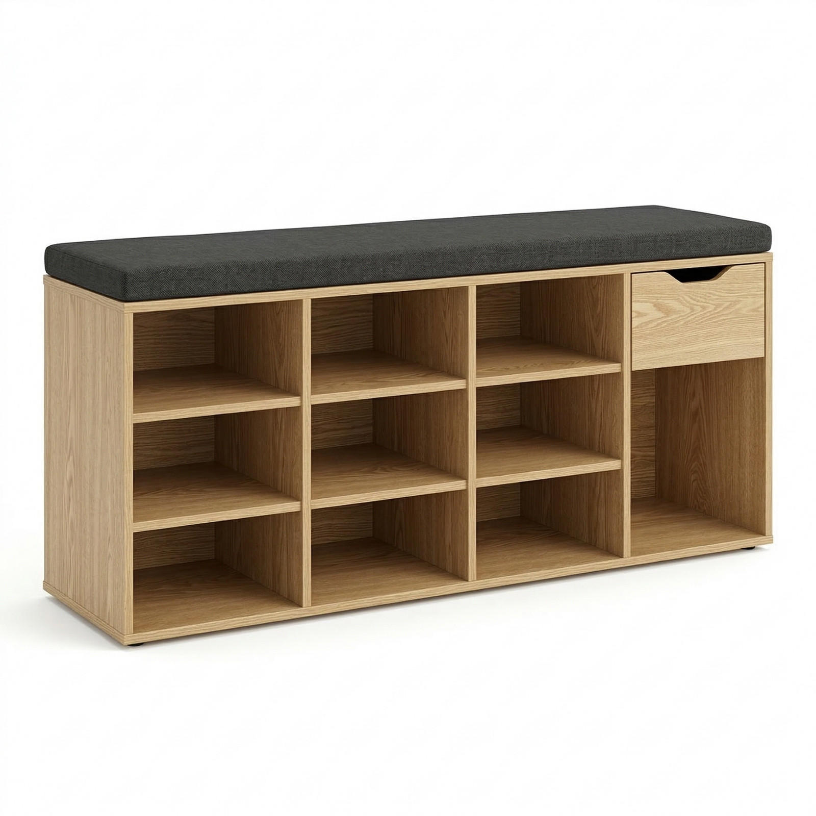 SCHUHSCHRANK Kado 104/50/30 cm Sitzbank - Braun, Holzwerkstoff (104/50/30cm) - BOXIMO