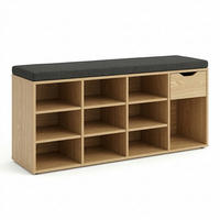SCHUHSCHRANK Kado 104/50/30 cm Sitzbank - Braun, Holzwerkstoff (104/50/30cm) - BOXIMO