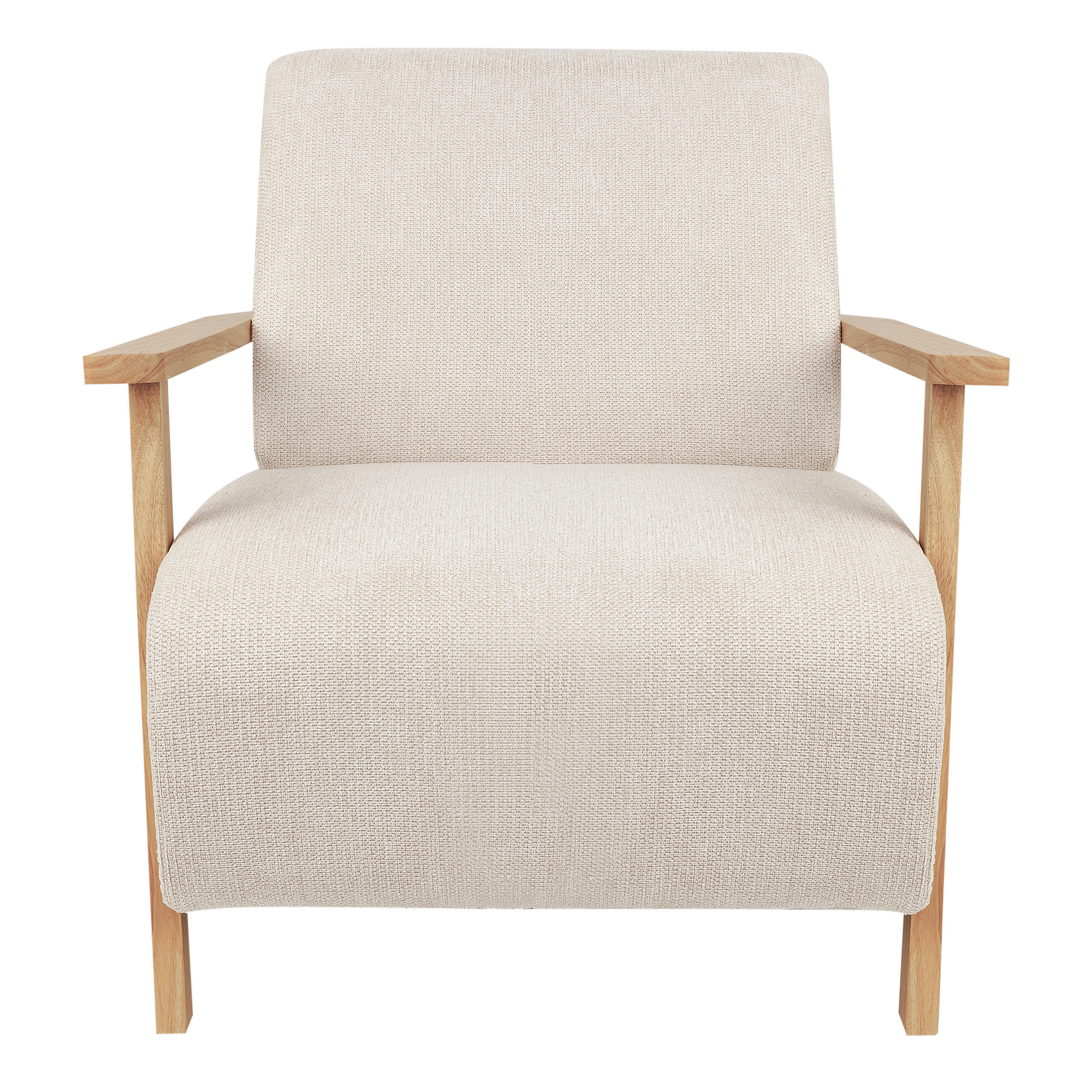 SESSEL Helles Beige Lesja - Hellbraun/Beige, Textil (77/79/90cm) - Beliani