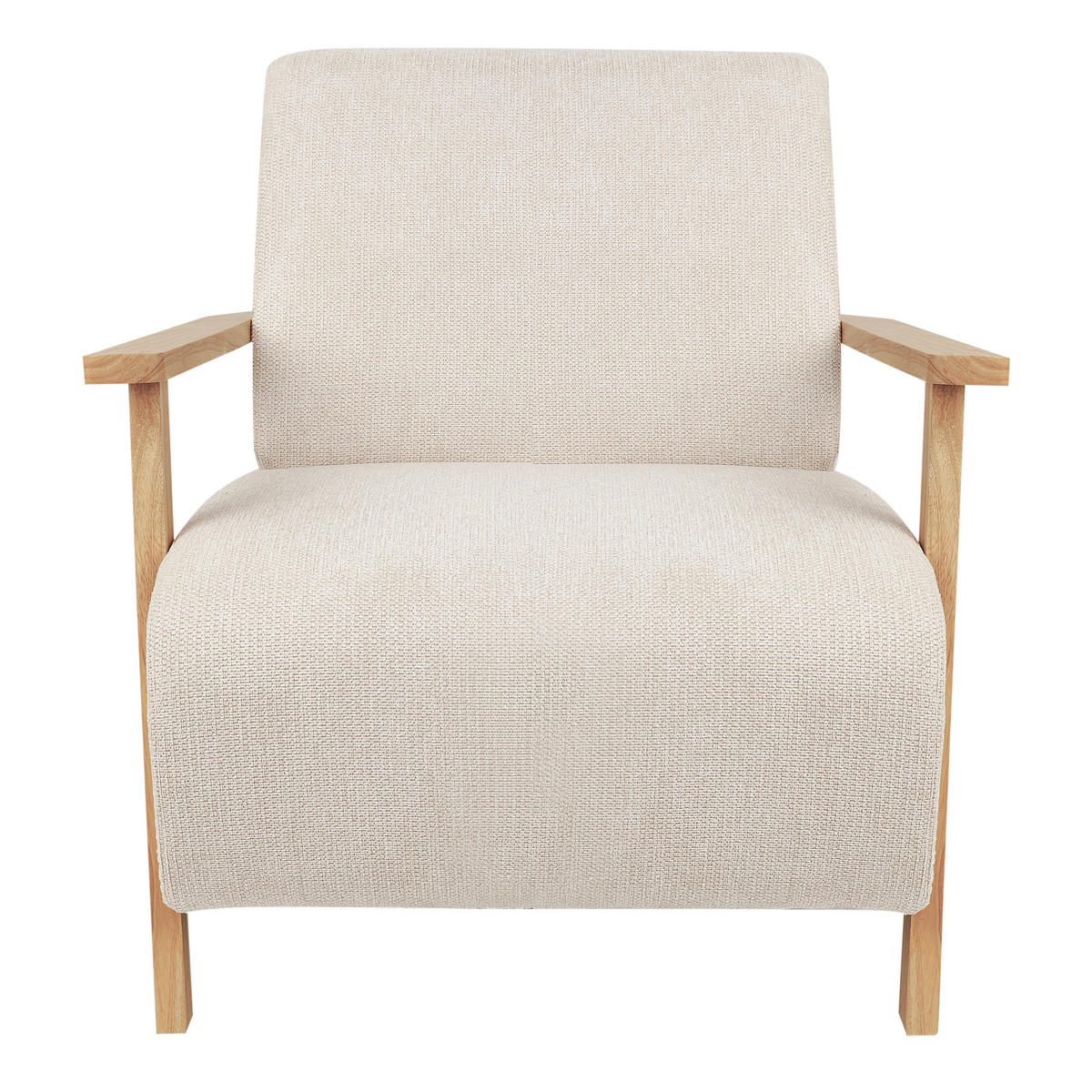 SESSEL Helles Beige Lesja - Hellbraun/Beige, Textil (77/79/90cm) - Beliani