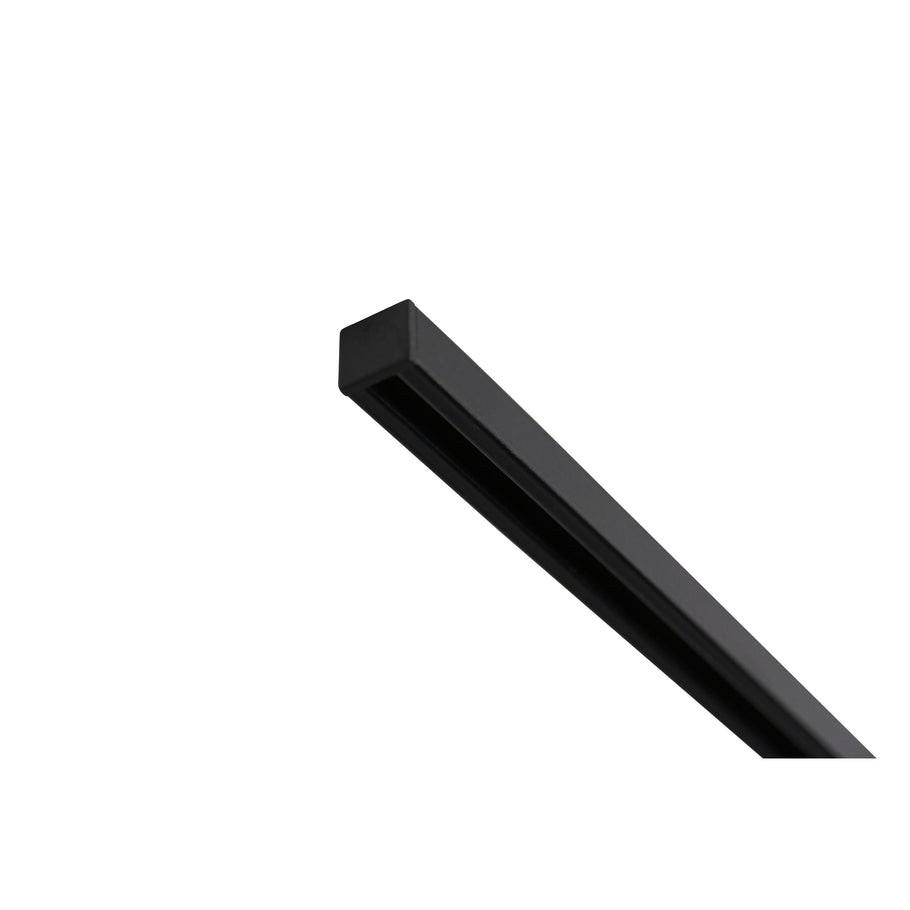 GARDINENSCHIENE 1-lauf Square - Schwarz, Metall (360cm) - Deco-Raum