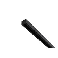 GARDINENSCHIENE 1-lauf Square - Schwarz, Metall (150cm) - Deco-Raum