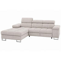 ECKSOFA COMODO Links mit Schlaffunktion & Bettkasten Greige - Greige, Textil (203/271cm) - KS Home Concept