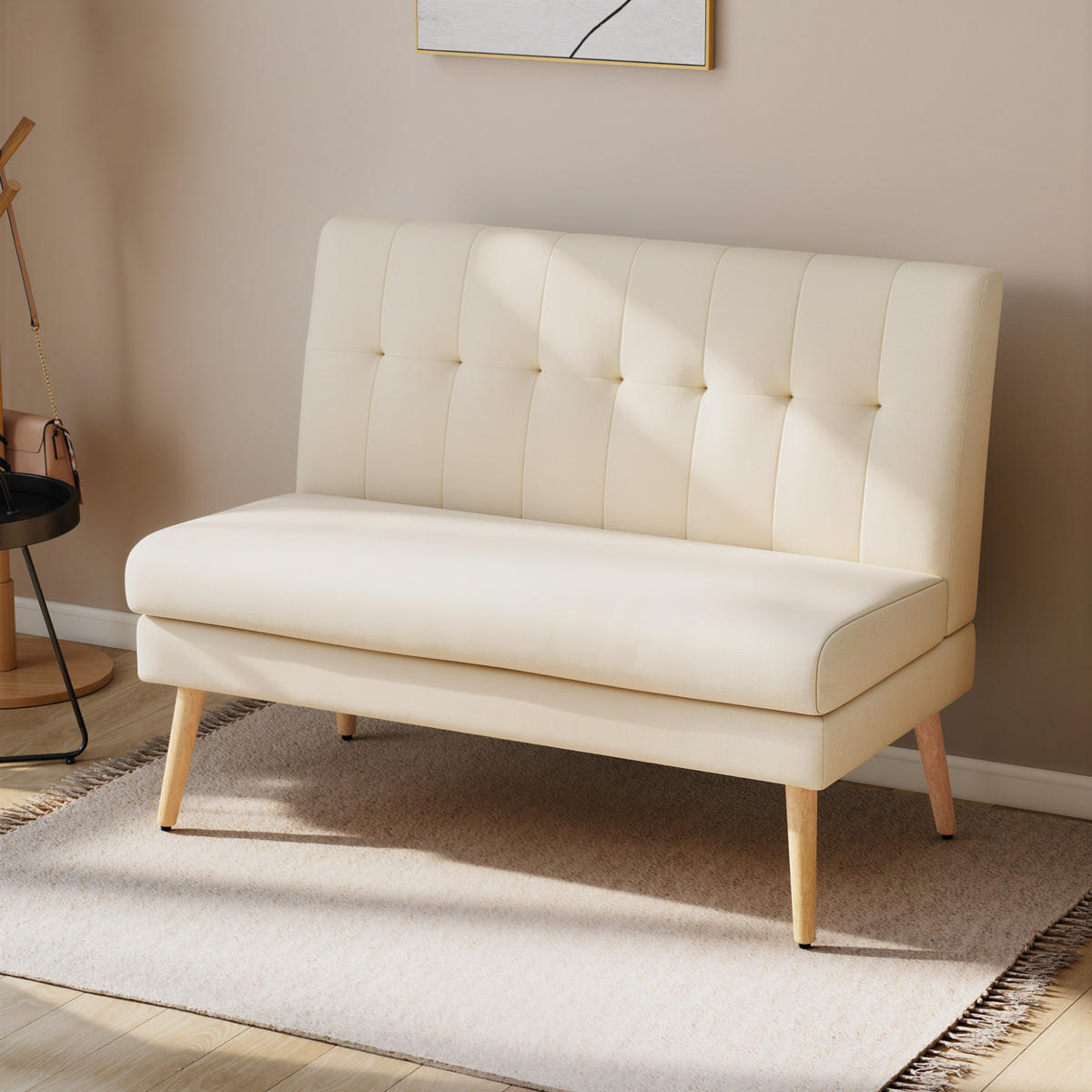 2-SITZER Sofa Beige 118.0/68.0/90.0 cm - Beige, Textil (68/90/118cm)