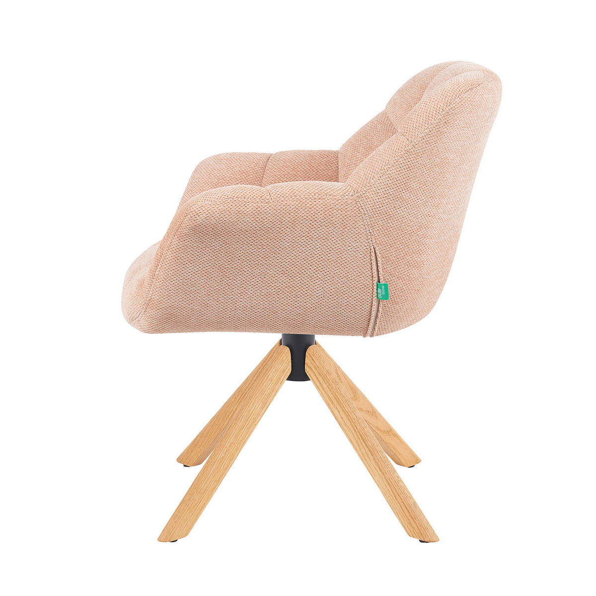 DREHSTUHL Mika-Nea - Honigeiche/Rosa, Eichenholz/Holz (65/81/66cm) - DUBI Möbel