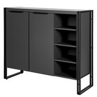 SCHUHKOMMODE - Graphitfarben, Holzwerkstoff (110/95/35cm) - home24