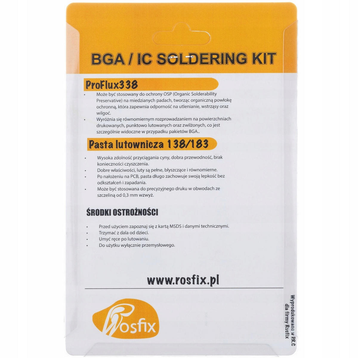 LÖTKOLBEN ProFlux 338 Set, Lötzinn 183 °C, OSP Schutz, für PCB, BGA, 2x Dosierkolben, 2x Nadel - Multicolor, Kunststoff/Metall (10/10/10cm)