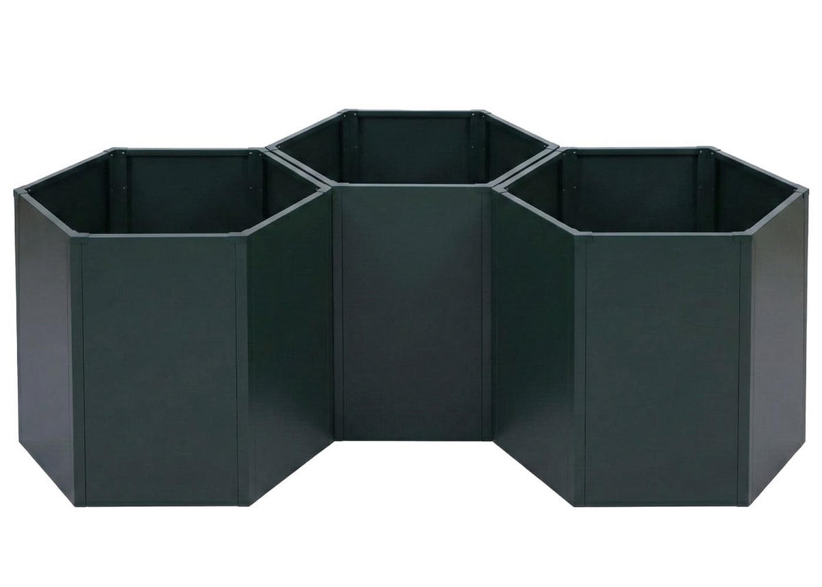 HOCHBEET 3er-Set 77x264x100cm Grün - Grün, Metall (264/77/100cm) - PROREGAL