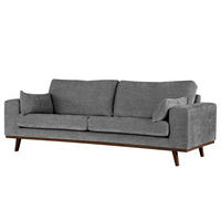 2-SITZER SOFA - Dunkelgrau/Buchefarben, Textil (197/81/88cm) - home24