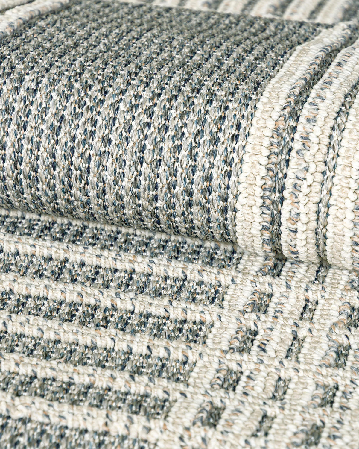 TEPPICH In-& Outdoor Cangas Plano Mazovia 120x170cm Beige Grau Abstrakt Kurzflor - Beige, Textil (120/170cm) - Mazovia