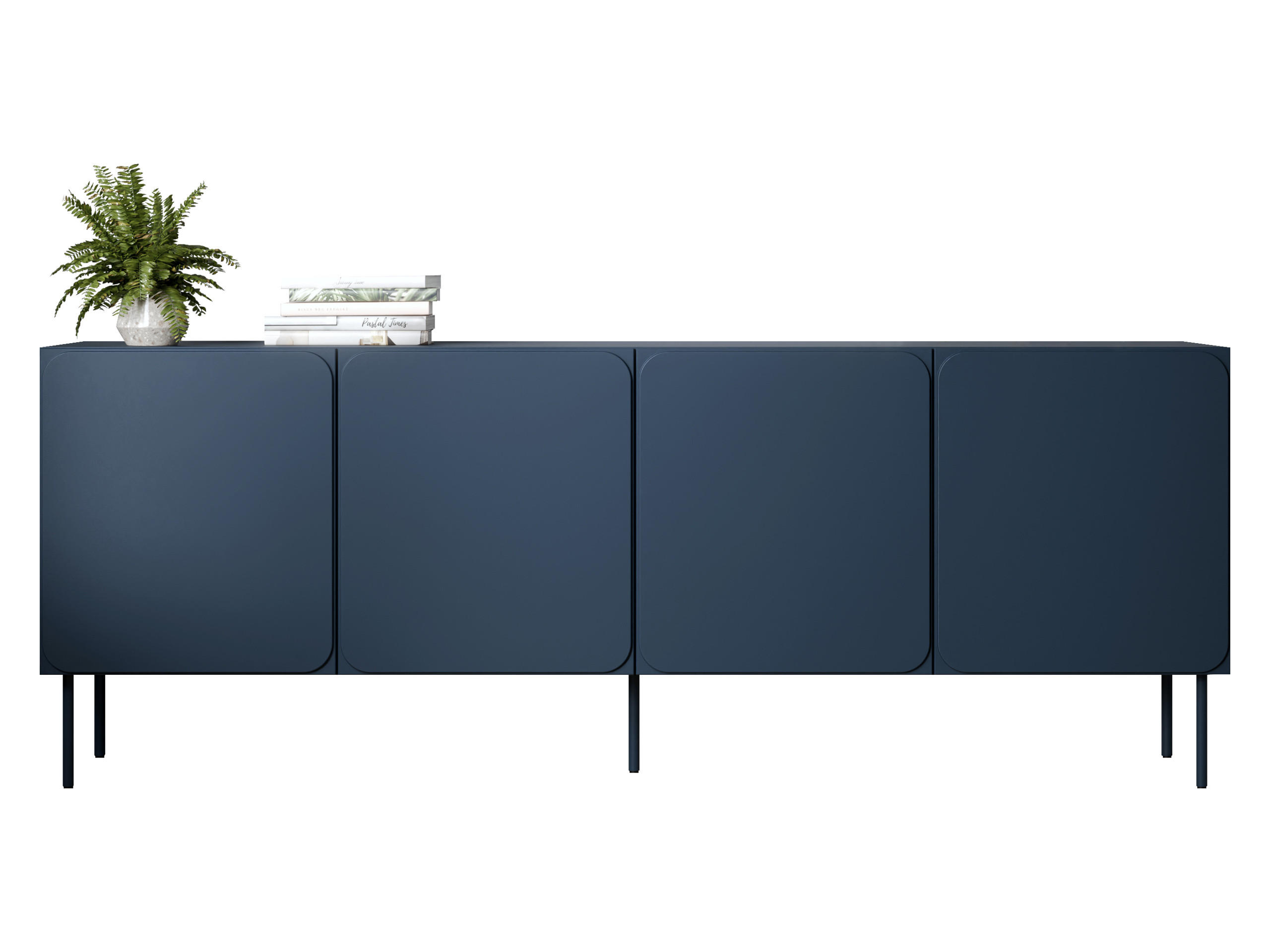 SIDEBOARD Rafael 200 4D - Blau, Holzwerkstoff/Metall (200/76/40cm) - MIRJAN24