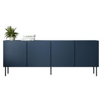 SIDEBOARD Rafael 200 4D - Blau, Holzwerkstoff/Metall (200/76/40cm) - MIRJAN24