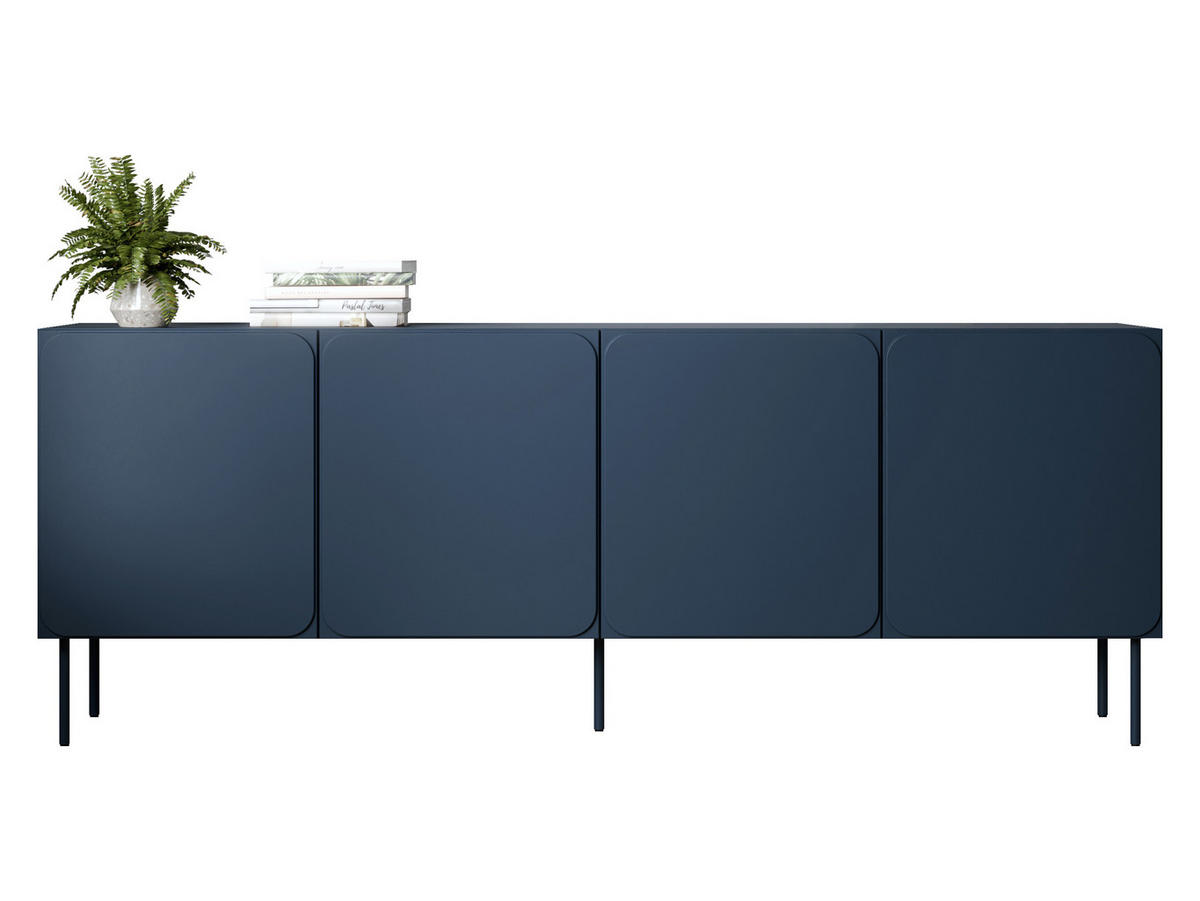 SIDEBOARD Rafael 200 4D - Blau, Holzwerkstoff/Metall (200/76/40cm) - MIRJAN24