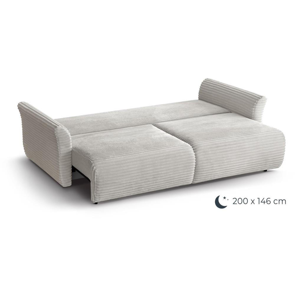 Thumbnail - Beautysofa Schlafsofa, Grün, Textil, 3-Sitzer, 240x92x108 cm, Wohnzimmer, Sofas & Couches, Schlafsofas