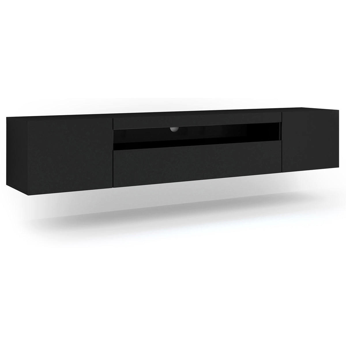 TV-MÖBEL Aurus Schwarz - Schwarz, Holzwerkstoff (200/36/37cm) - Petits-meubles