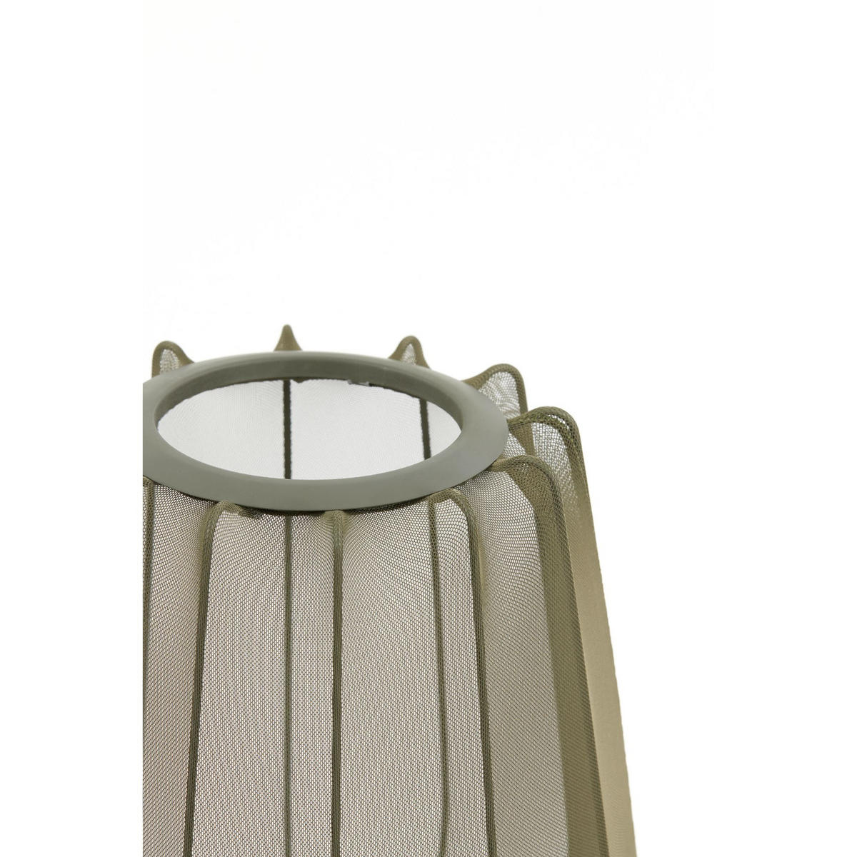 TISCHLAMPE Plumeria Grün Ø25/45 cm - Grün, Textil (25/25/45cm) - Light & Living