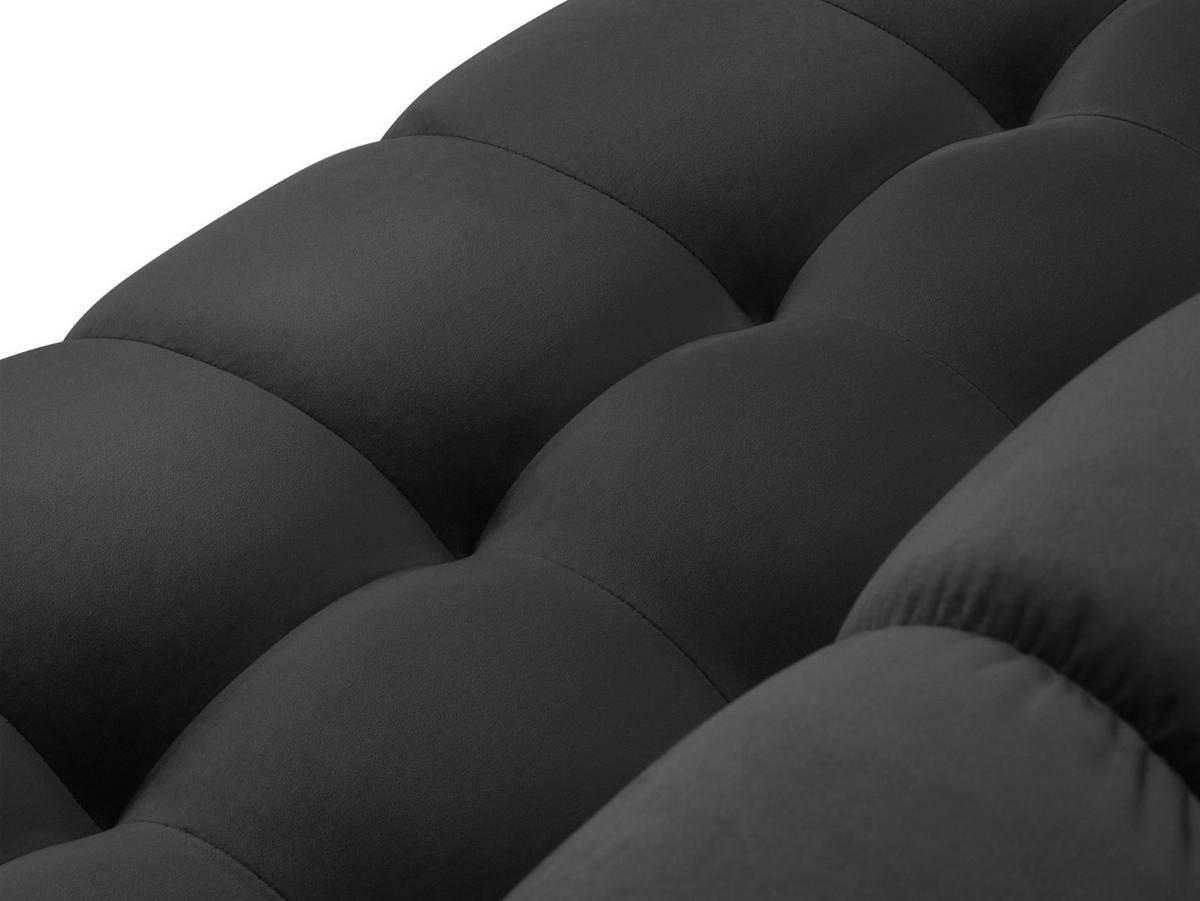 SOFA Mamaia aus Samt dunkelgrau 2 Sitzplätze - Dunkelgrau, Textil (92/75/152cm) - Micadoni