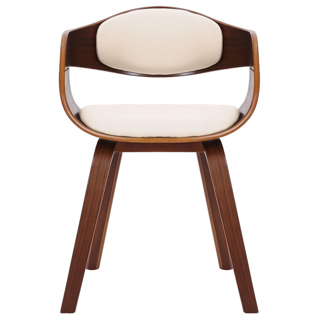 Thumbnail - CLP Armlehnenstuhl, Creme, Walnuss, Textil, 49x73x46 cm, Esszimmer, Stühle, Esszimmerstühle, Armlehnenstühle