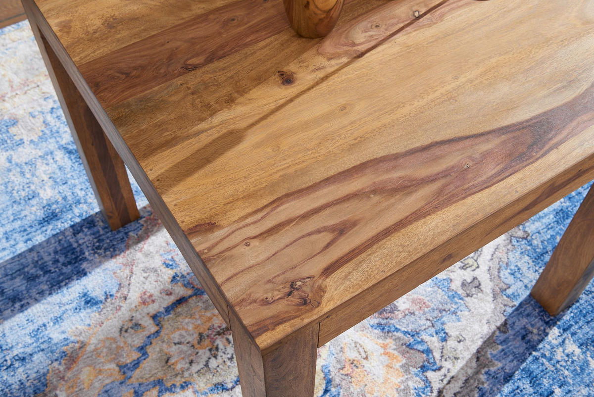 ESSTISCH Massivholz Rechteckig Zeitlos MUMBAI, Dunkelbraun 80x80x76 cm - Dunkelbraun/Braun, Holz (80/80/76cm) - KADIMA DESIGN