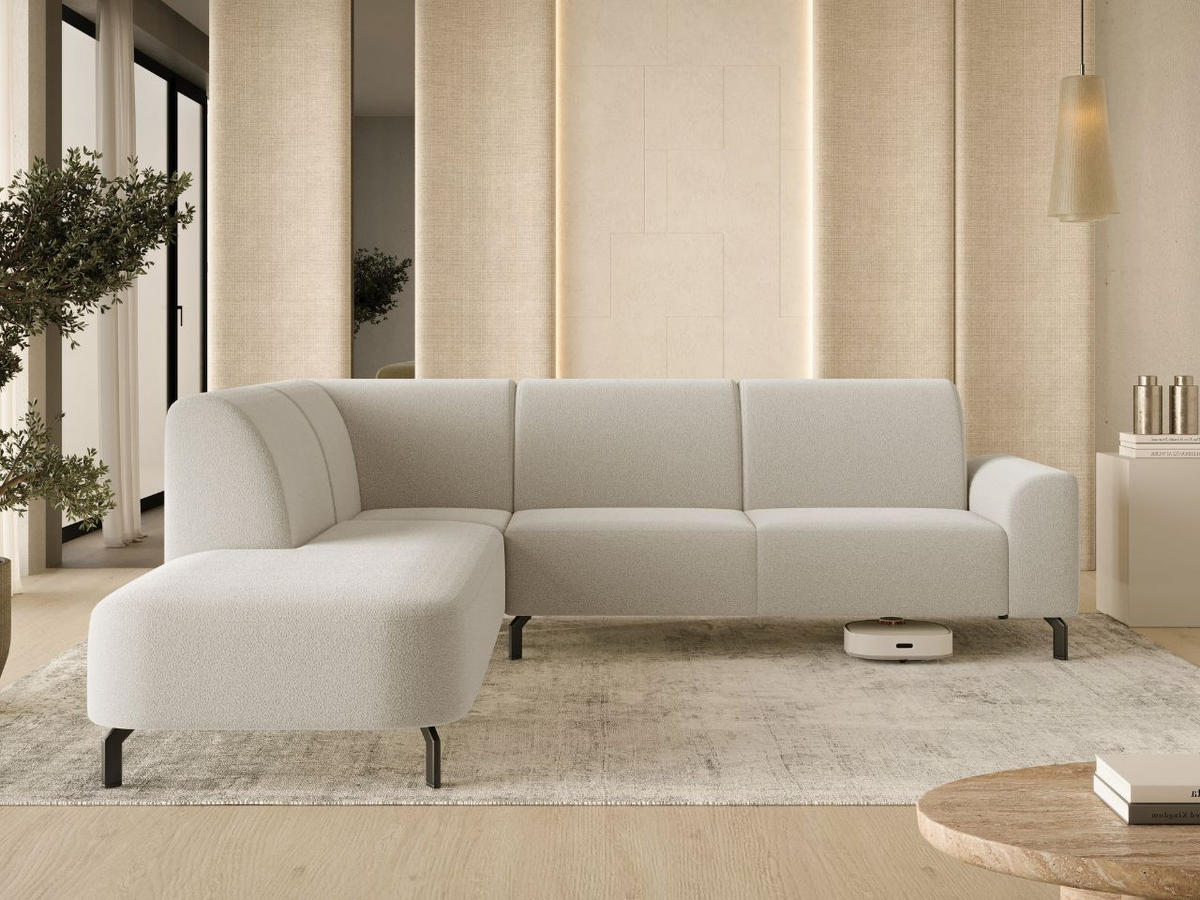 ECKSOFA Regento Beige Links - Beige/Schwarz, Holz/Textil (277/218cm) - Graingold