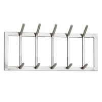 WANDGARDEROBE Metall Silber Modern 65x30x10 cm - Silberfarben, Metall (65/30/10cm) - KADIMA DESIGN
