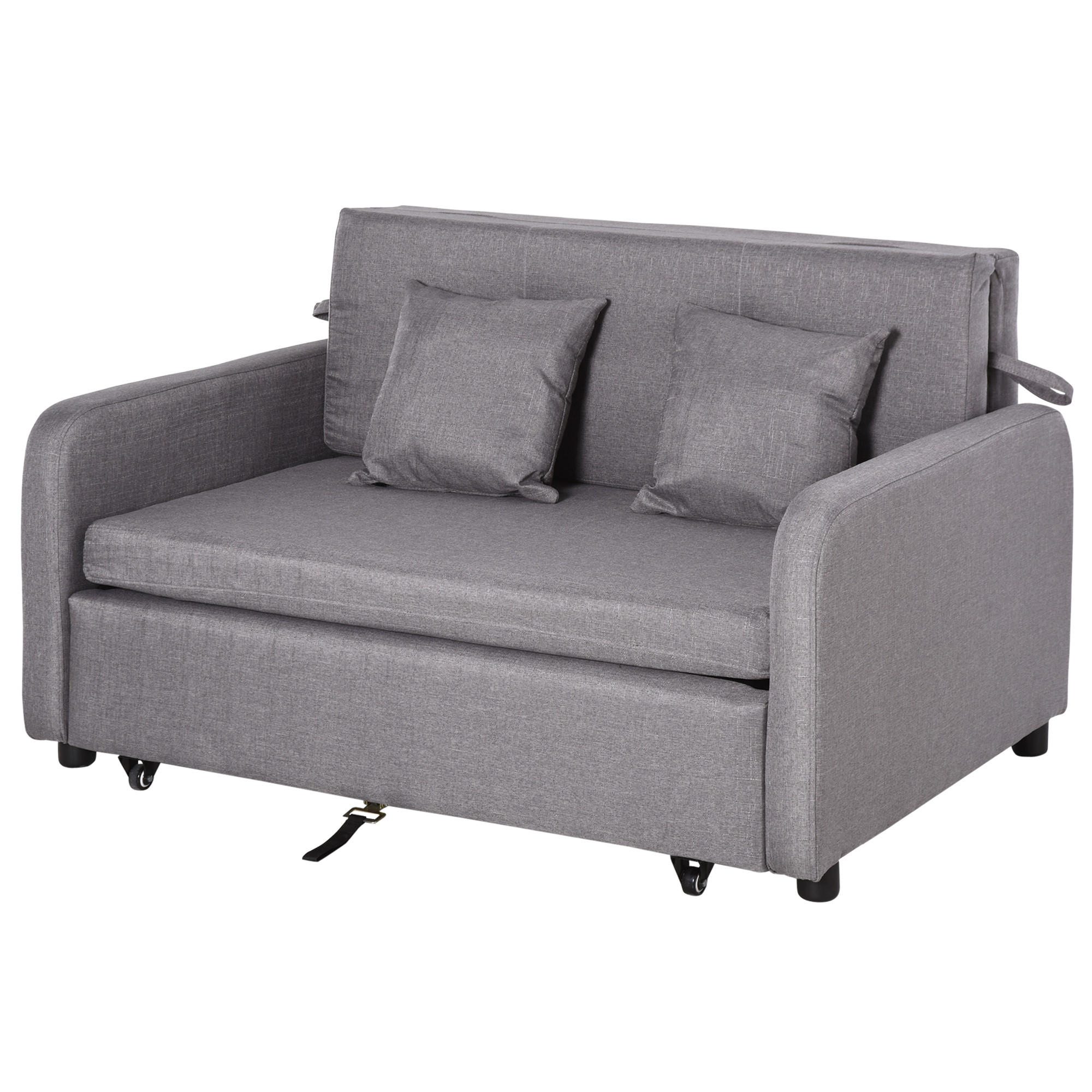 SCHLAFSOFA mit Stauraum, Grau - Grau, Textil (136/84/92cm) - HOMCOM