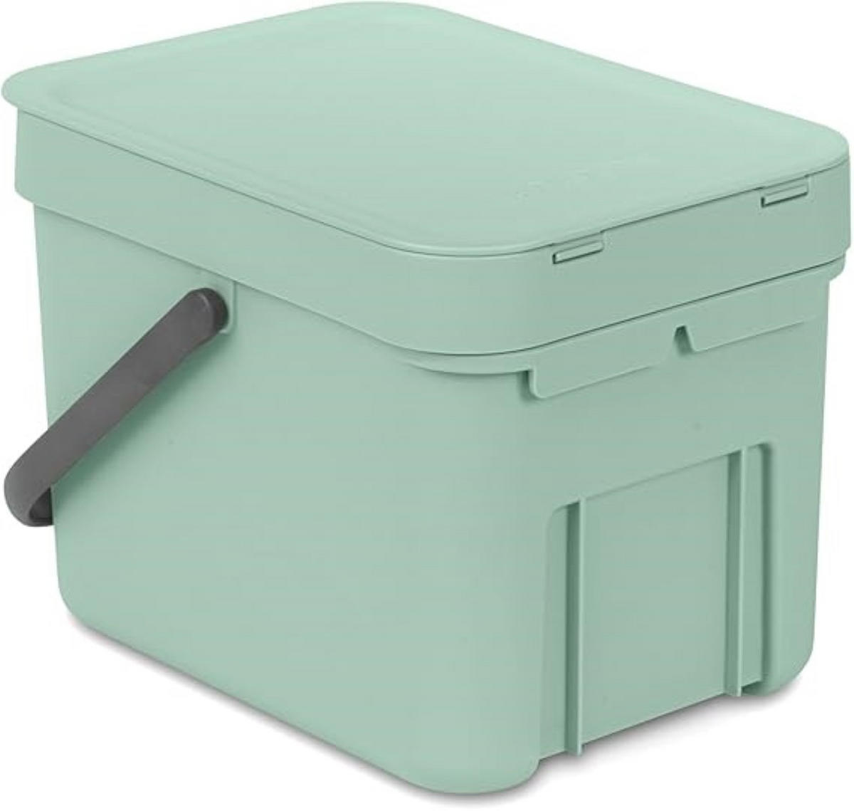 MÜLLEIMER Mit Stay Open Deckel 6 Liter 18 x 20 x 24,5 cm Kunststoff Jade - Grün, Kunststoff (20/18.1/24.5cm) - PROREGAL
