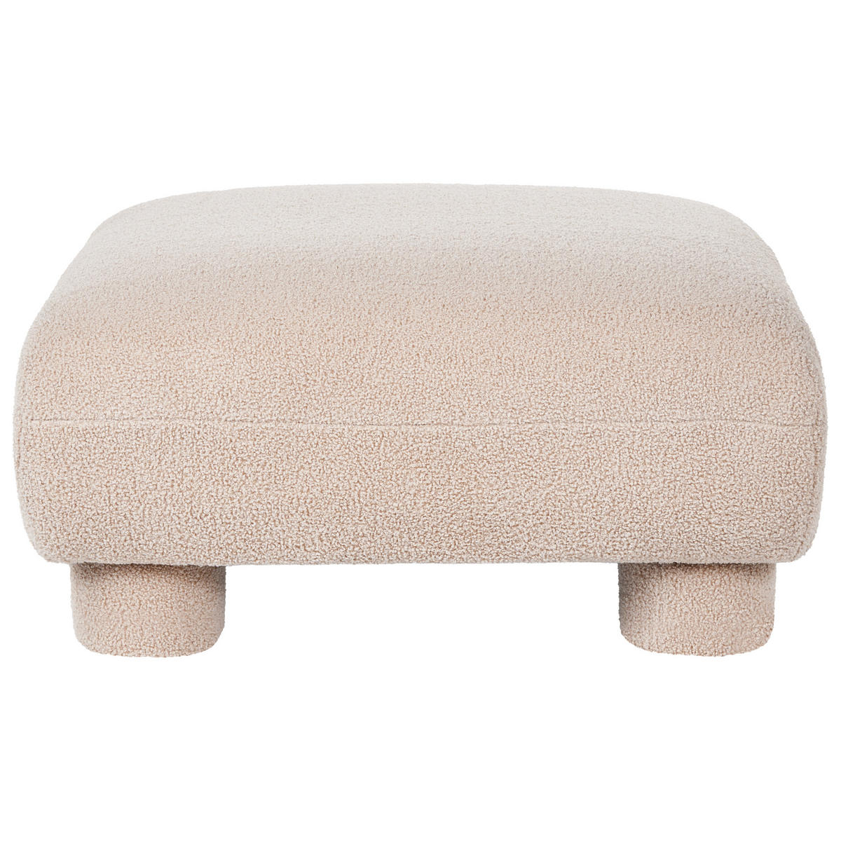 OTTOMANE Bouclé Beige Mjalbi - Beige, Textil (78/41/78cm) - Beliani