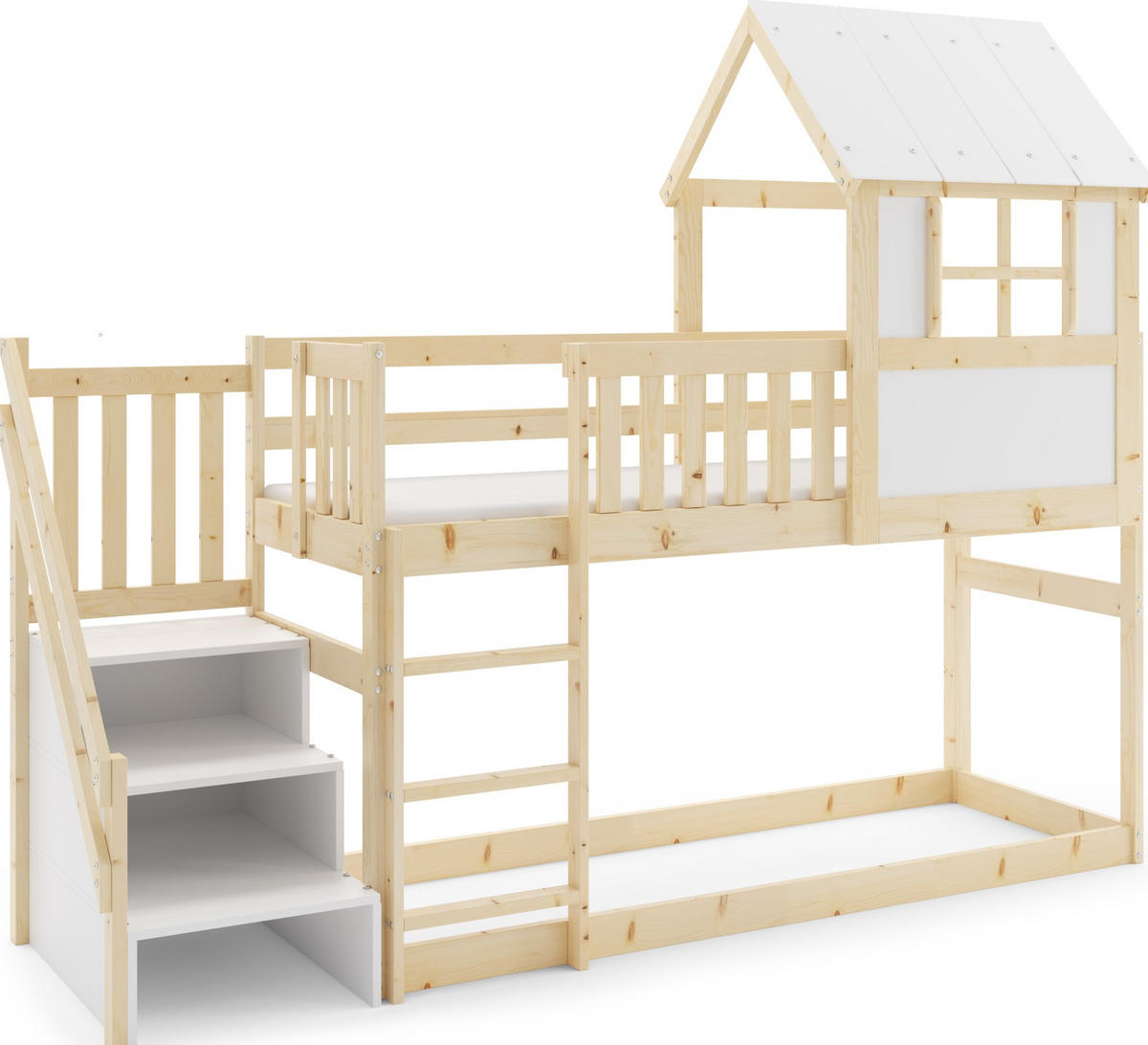 HOCHBETT mit Treppen 200x90cm - Kieferfarben, Holz (90/200cm) - Interbeds