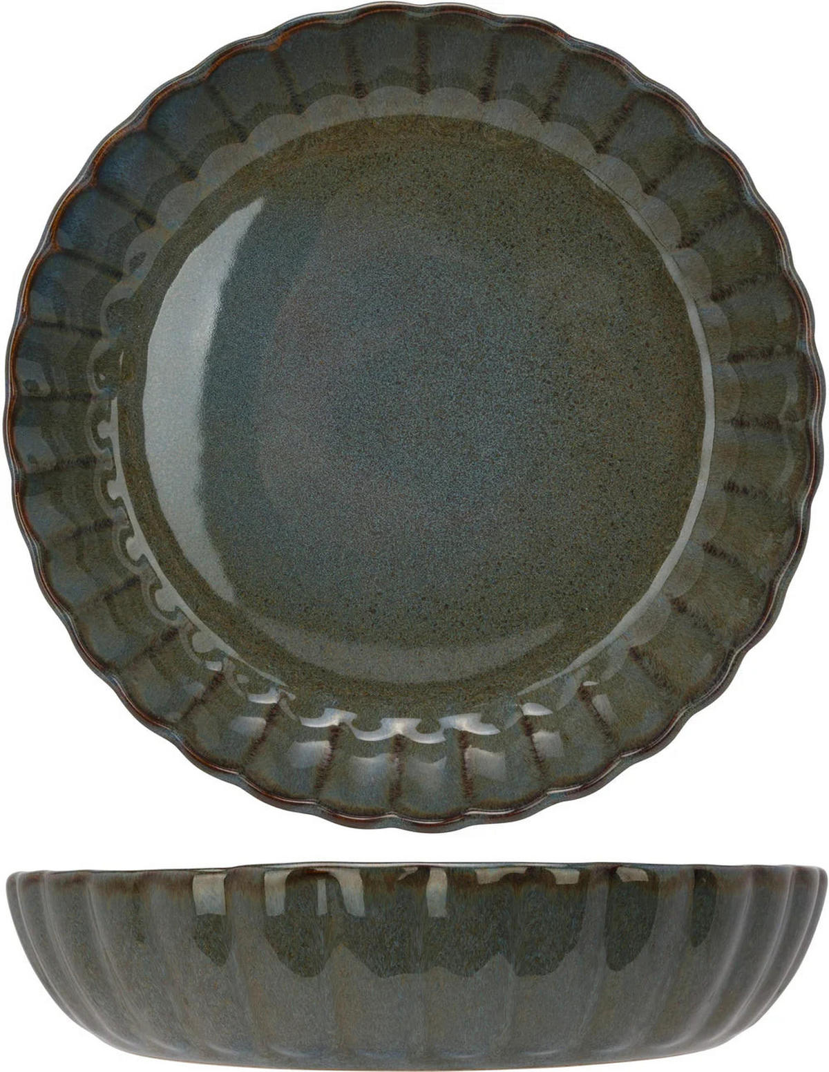 GESCHIRRSET16-TEILIG GESCHIRRSETAstera Ocean - 16-teilig / 4 Personen - 4 Speiseteller, 4 SUPPENTELLER, 4 Schalen und 4 Tassen - Blau, Keramik (2/2/1cm) - Cosy & Trendy