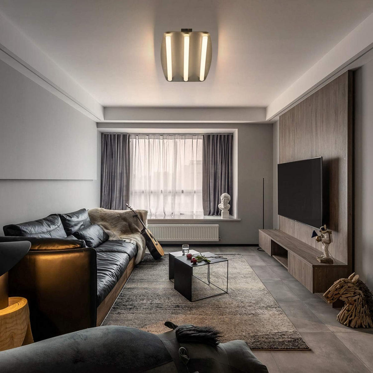 LED-DECKENLEUCHTE Ursula 48/30/7 cm - Grau, Metall (48/30/7cm) - Nettlife