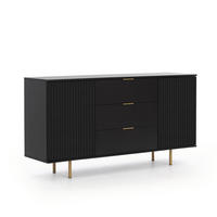 SIDEBOARD Bianco Schwarz - Schwarz, Holzwerkstoff (150/80/41cm) - Bettso