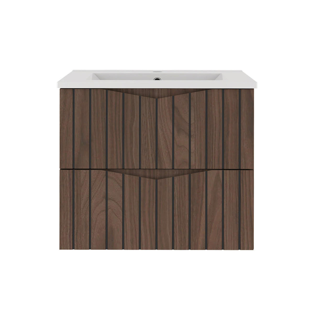 WASCHTISCH 60cm Siena Holz und Schwarz - Schwarz, Holzwerkstoff (60/50/45.8cm) - Petits-meubles