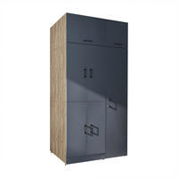 WASCHMASCHINENSCHRANK DORA-II 115cm Breit, 230cm Hoch - Anthrazit, Holzwerkstoff (115/230/73.8cm)