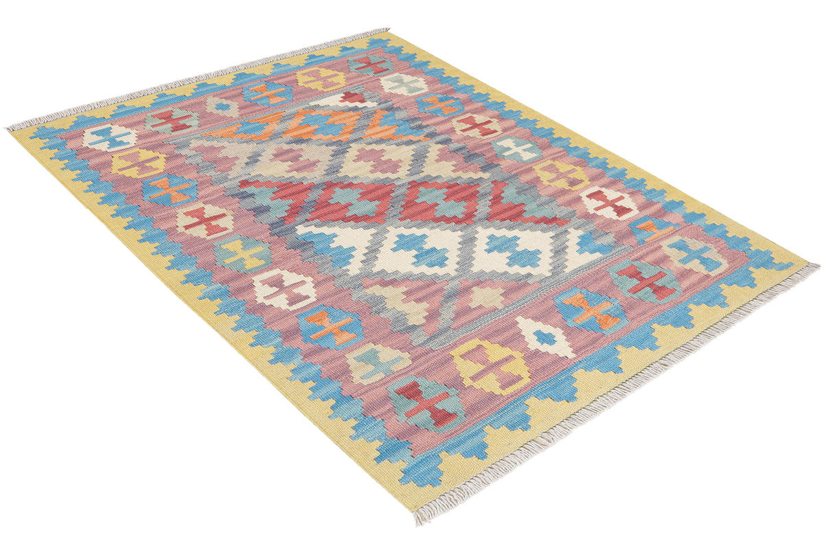 HANDWEBTEPPICH Gashgai Kelim Grau, Bunt 125/85 cm Schurwolle - Multicolor, Textil (85/125cm) - Looma