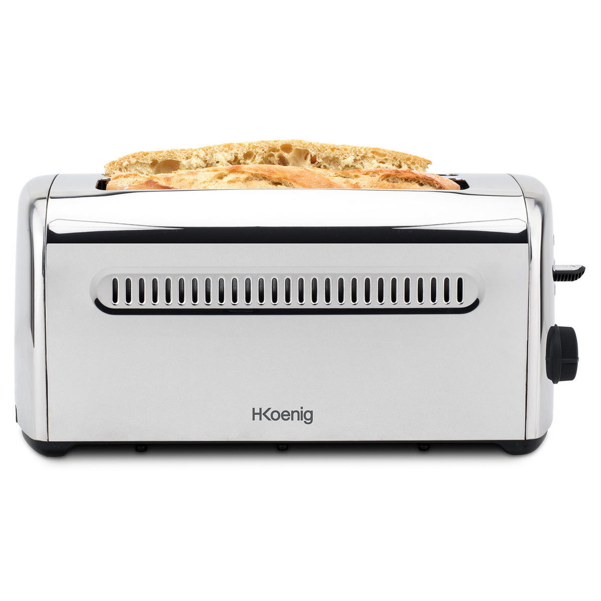 TOASTER TOAS32 Silber, Krusten- und Knuspertoaster - Grau, Metall (42/19/17cm) - HKoenig