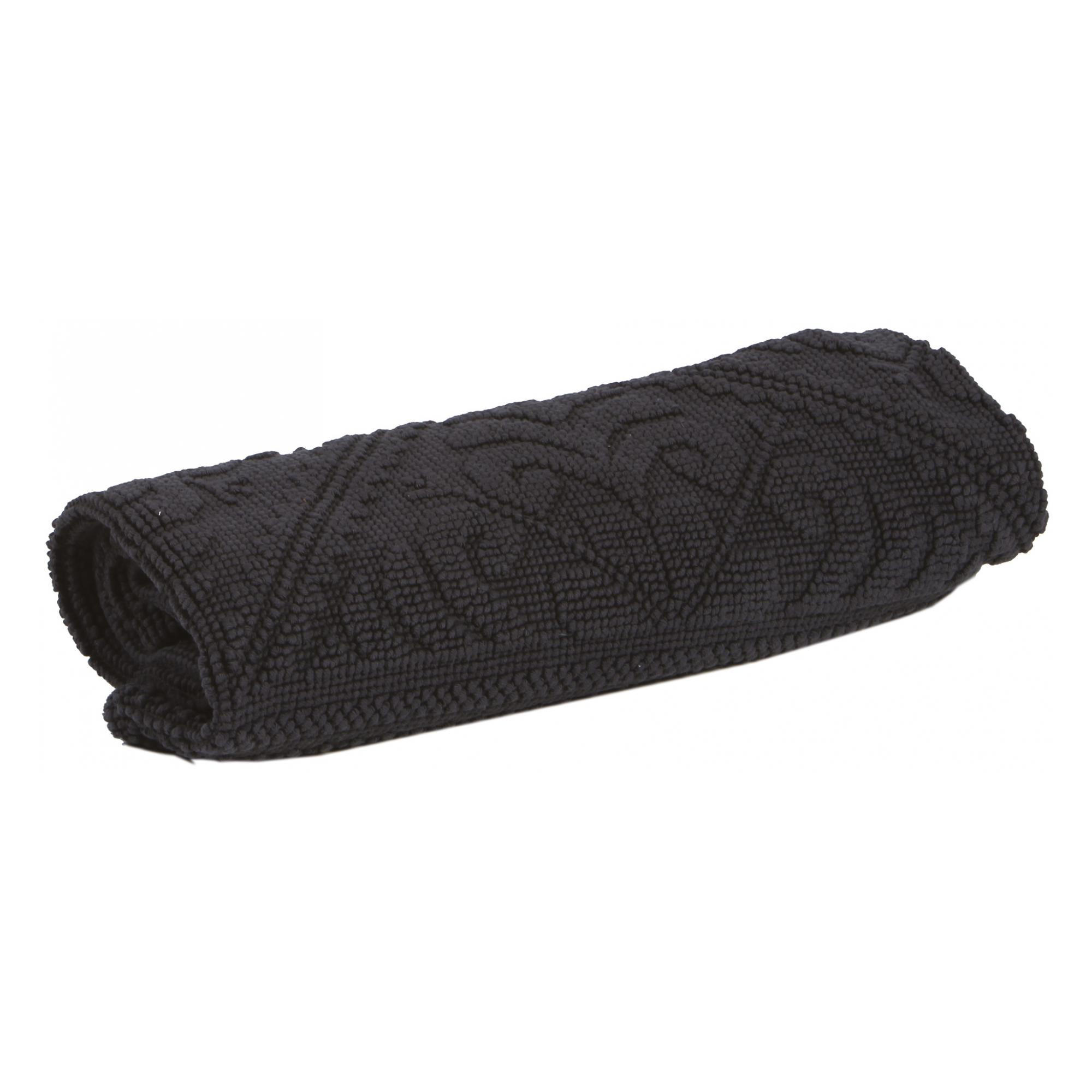 BADEMATTE Enzo carbonfarben 54 x 110 cm - Schwarz, Textil (54/110cm) - Vivaraise