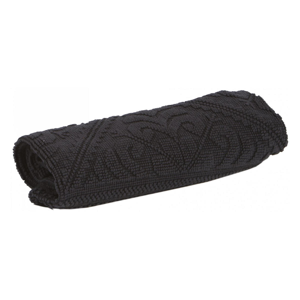 BADEMATTE Enzo carbonfarben 54 x 110 cm - Schwarz, Textil (54/110cm) - Vivaraise