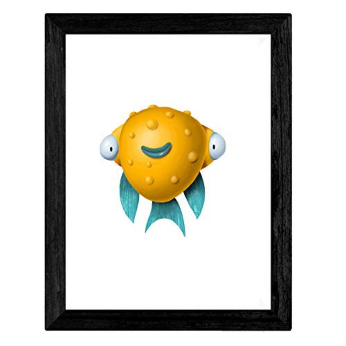 POSTER Set mit 4 Lustige Fischen A4 Rahmenlos - Klar, Papier (29.7/3cm) - Nacnic