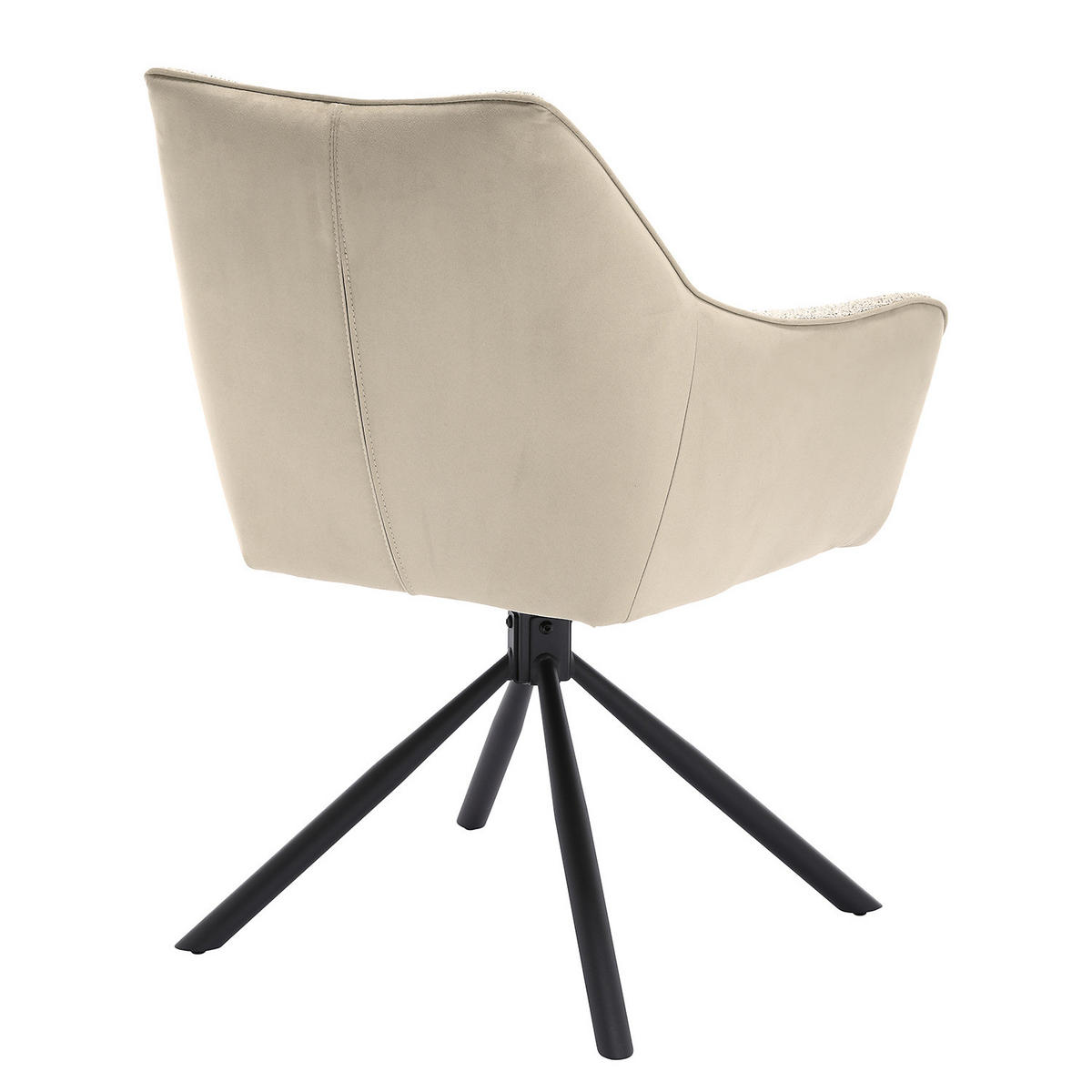 ARMLEHNENSTUHL - Drehbar - Beige, Textil/Metall (63/87/61cm) - home24