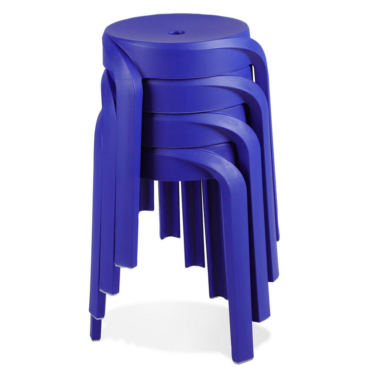 HOCKER POMPA blauer - Blau, Kunststoff (36/45/35cm) - Légia Home