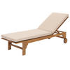 SONNENLIEGE Beige - Beige, Holz (66/110/200cm) - MCW