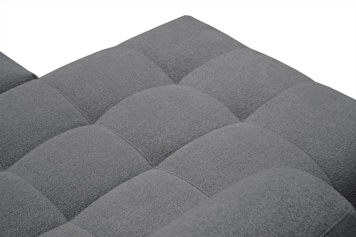 ECKSOFA SALVINI 4-Sitzer, graphitfarben - Schwarz/Graphitfarben, Holzwerkstoff/Textil (158/292cm) - Courtois Laville