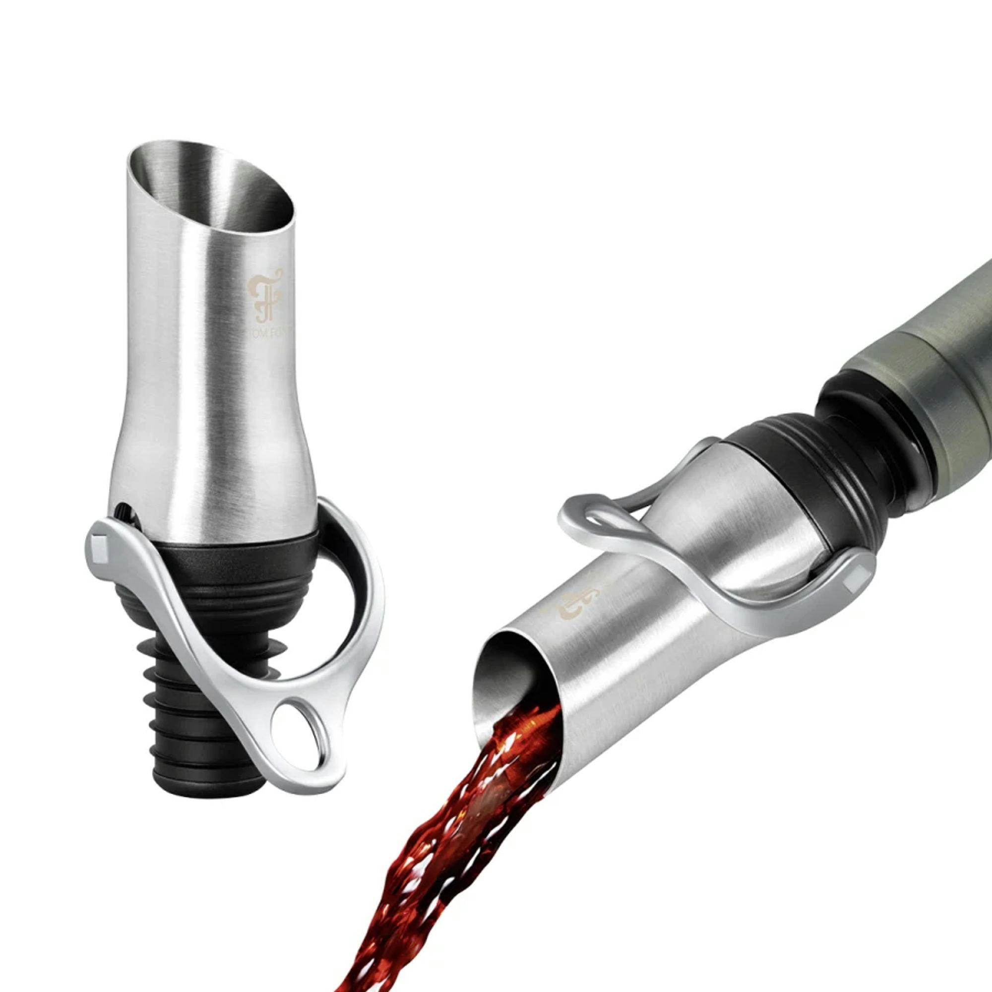 FLASCHENVERSCHLUSS The Tulip, mit Hebelverschluss, tropfenfrei, Metall - Silberfarben, Metall (8/16/3cm) - ich-zapfe