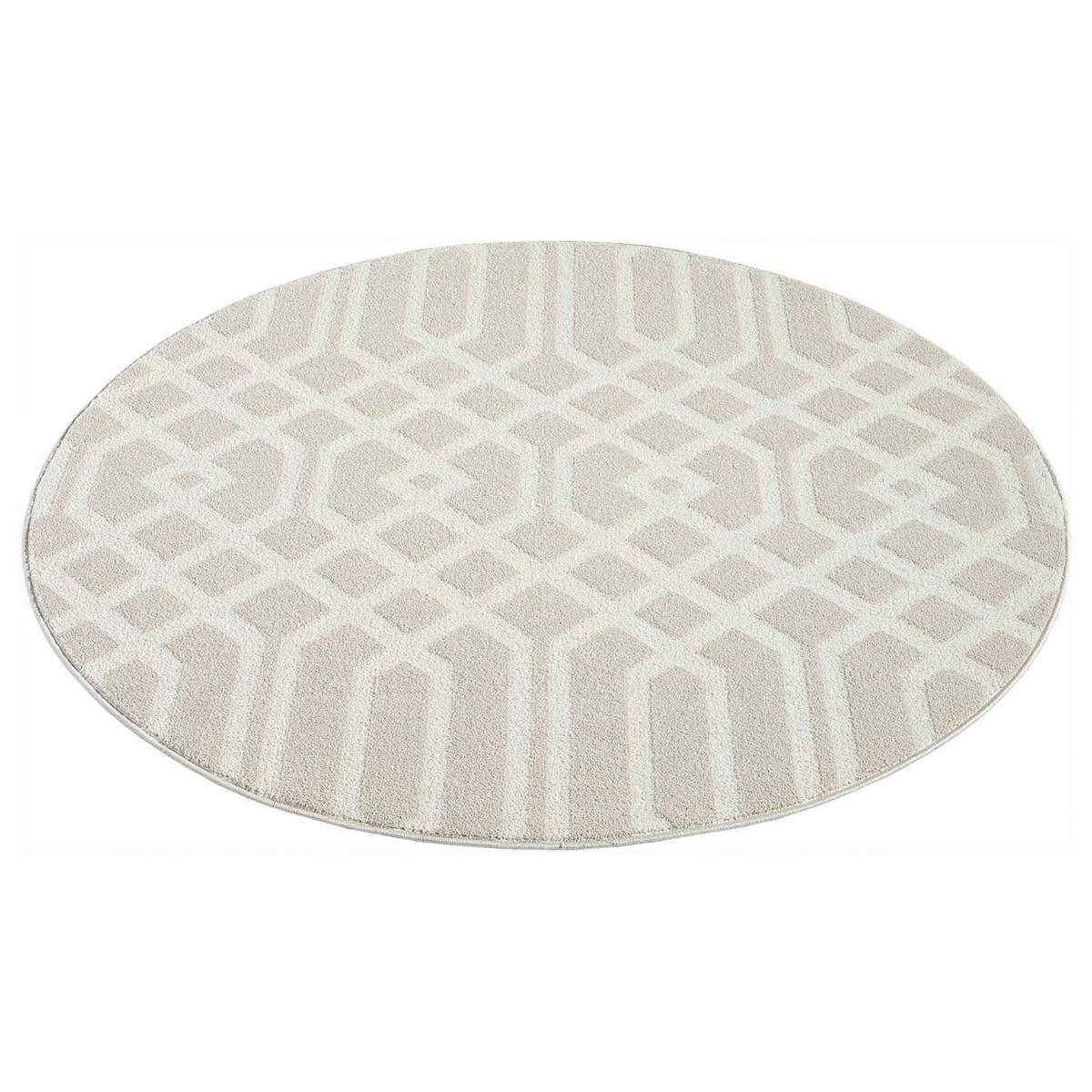 KURZFLOR-TEPPICH Flair 138 Beige 200x200 cm - Beige, Textil (200/200cm) - carpet city