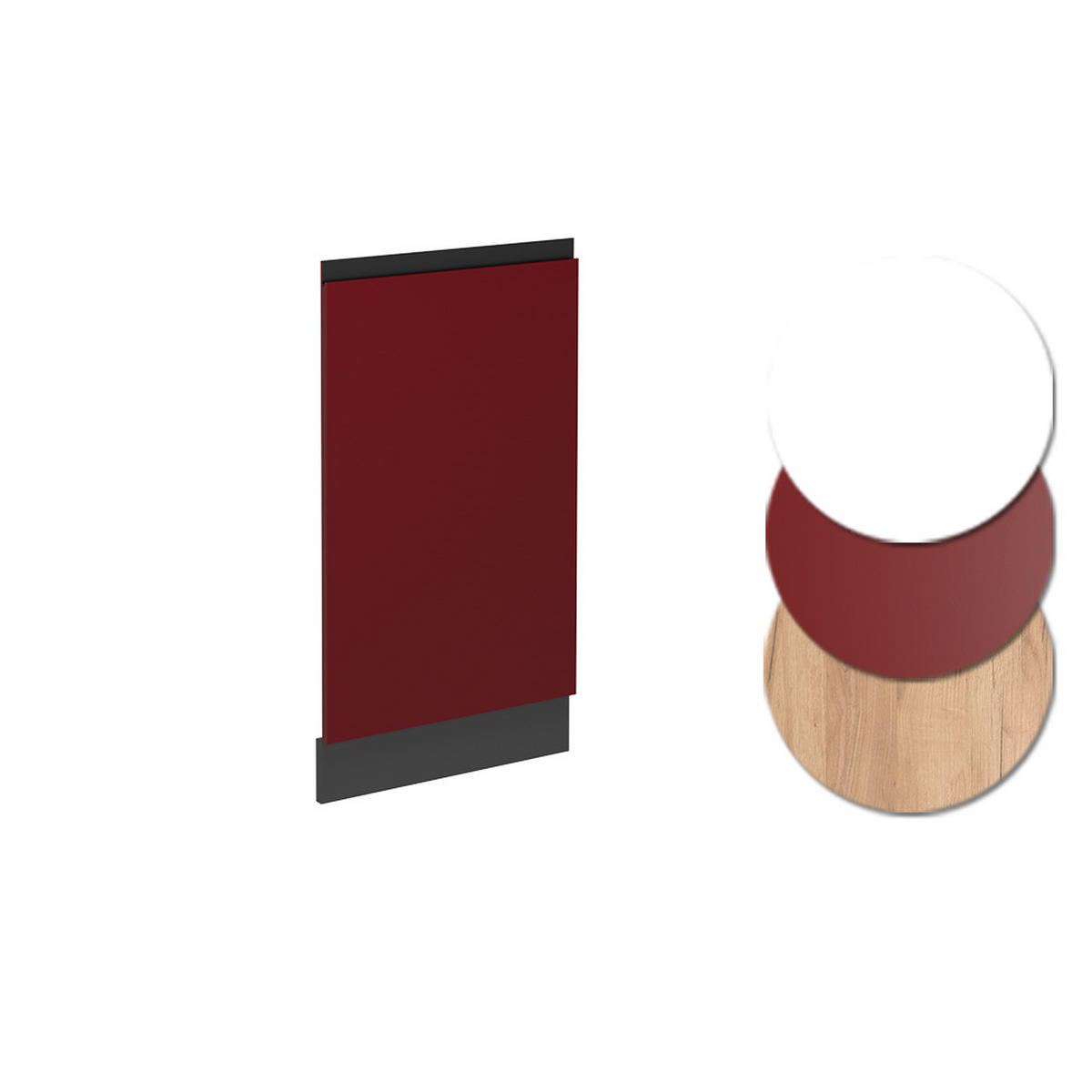 GESCHIRRSPÜLBLENDE R-Line Rot 45 cm ohne Arbeitsplatte - Anthrazit/Rot, Holzwerkstoff (45/81.8/1.6cm) - Vicco