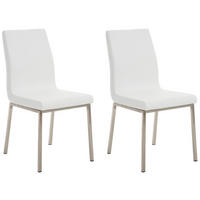 ESSZIMMERSTÜHLE Colmar 2er Set 88x40x50 cm weiß - Weiß, Leder (40/88/50cm) - furnicato